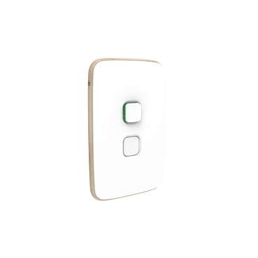 Iconic, Essence Cover Plate Switch, 2-Gang