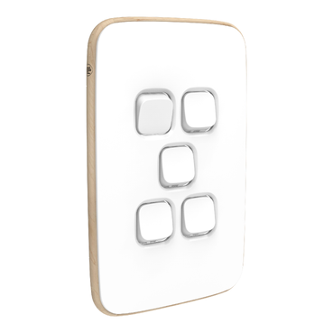 Iconic, Essence Cover Plate Switch, 5-Gang