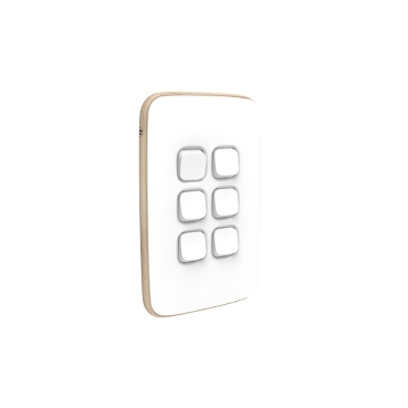 Iconic, Essence Cover Plate Switch, 6-Gang