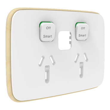 Iconic, Essence Cover Plate Connected Double Socket