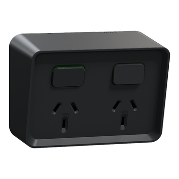 Weathershield, Outdoor Socket Switch, Horizontal Twin 10A 250V