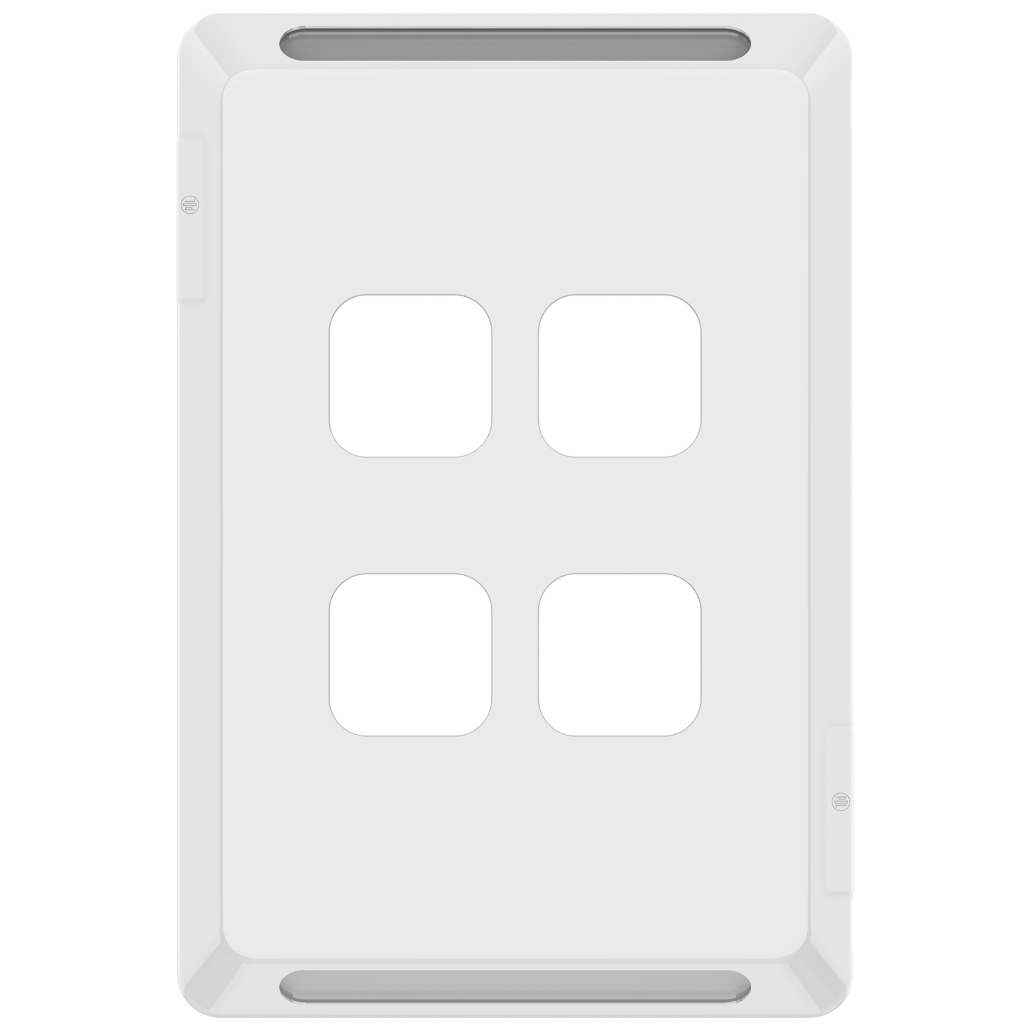 PDL Pro Series - Grid + Cover Plate Switch 4-Gang - White