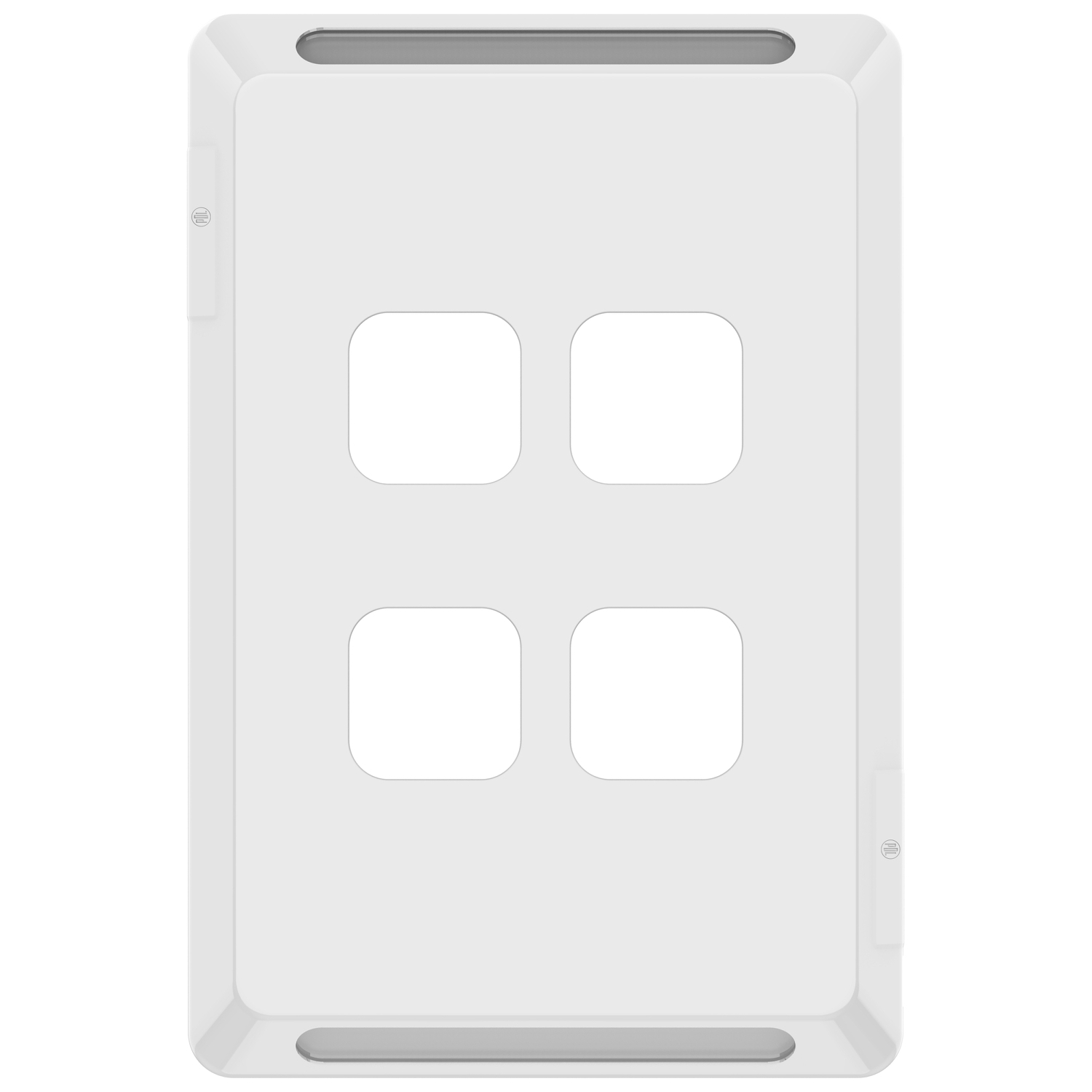 PDL Pro Series - Grid + Cover Plate Switch 4-Gang - White
