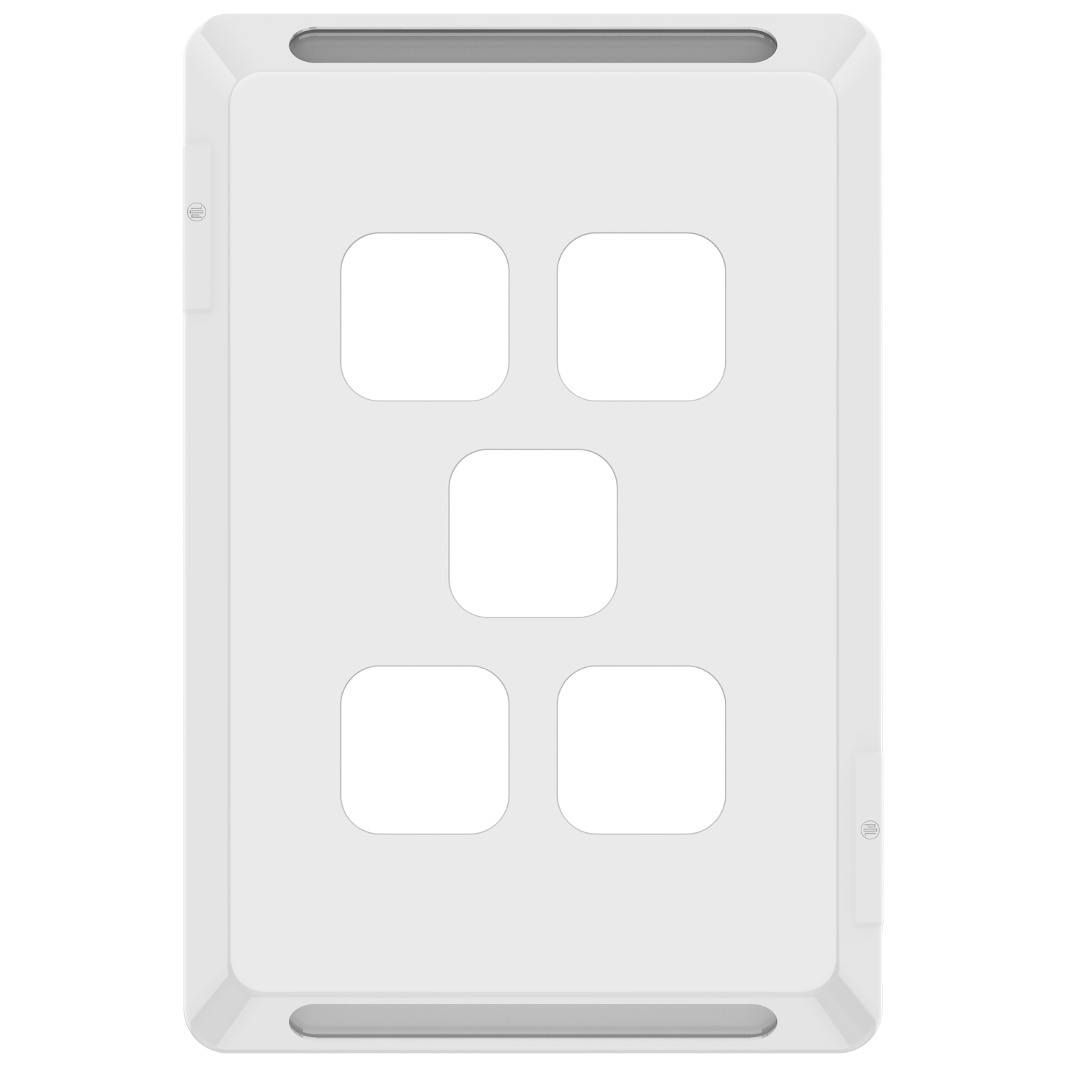 PDL Pro Series - Grid + Cover Plate Switch 5-Gang - White