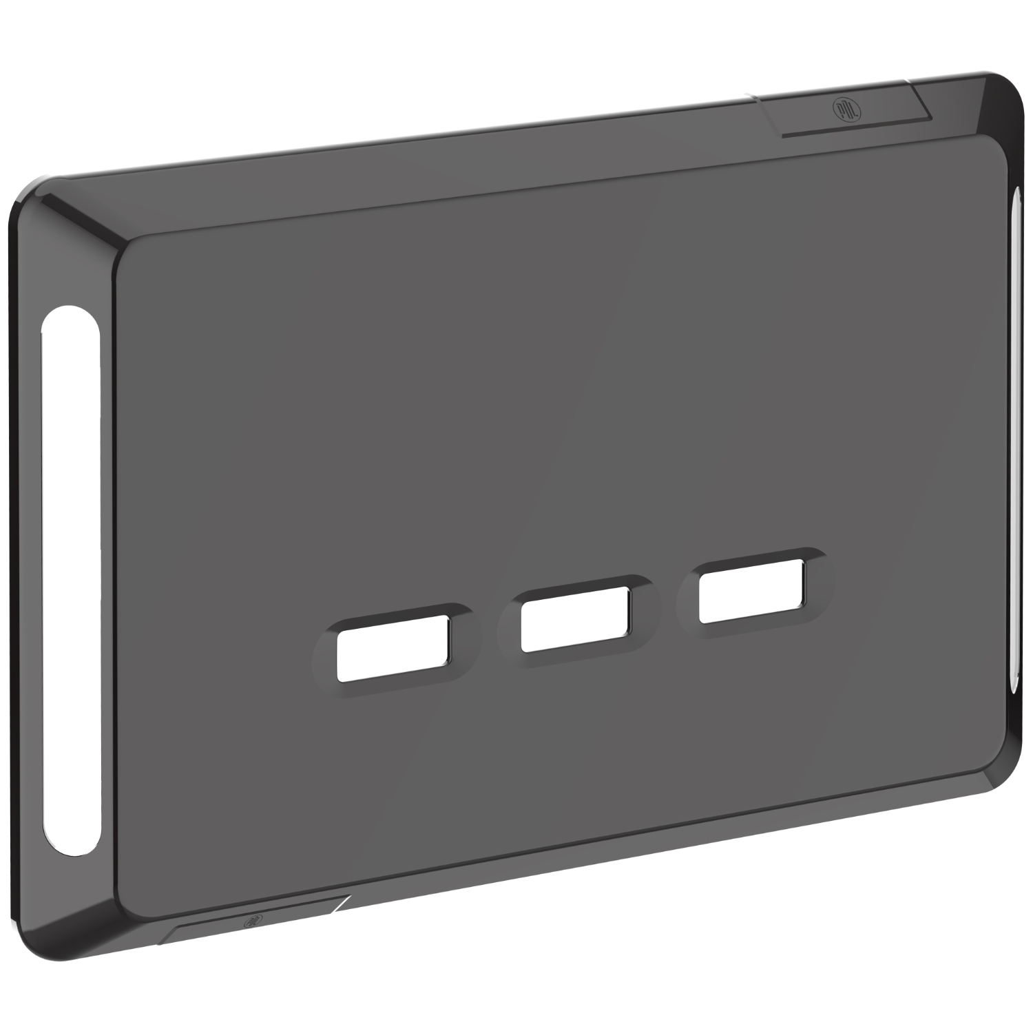PDL Pro Series - Cover Plate USB Charger Type A 2.1A 3-Gang - Black