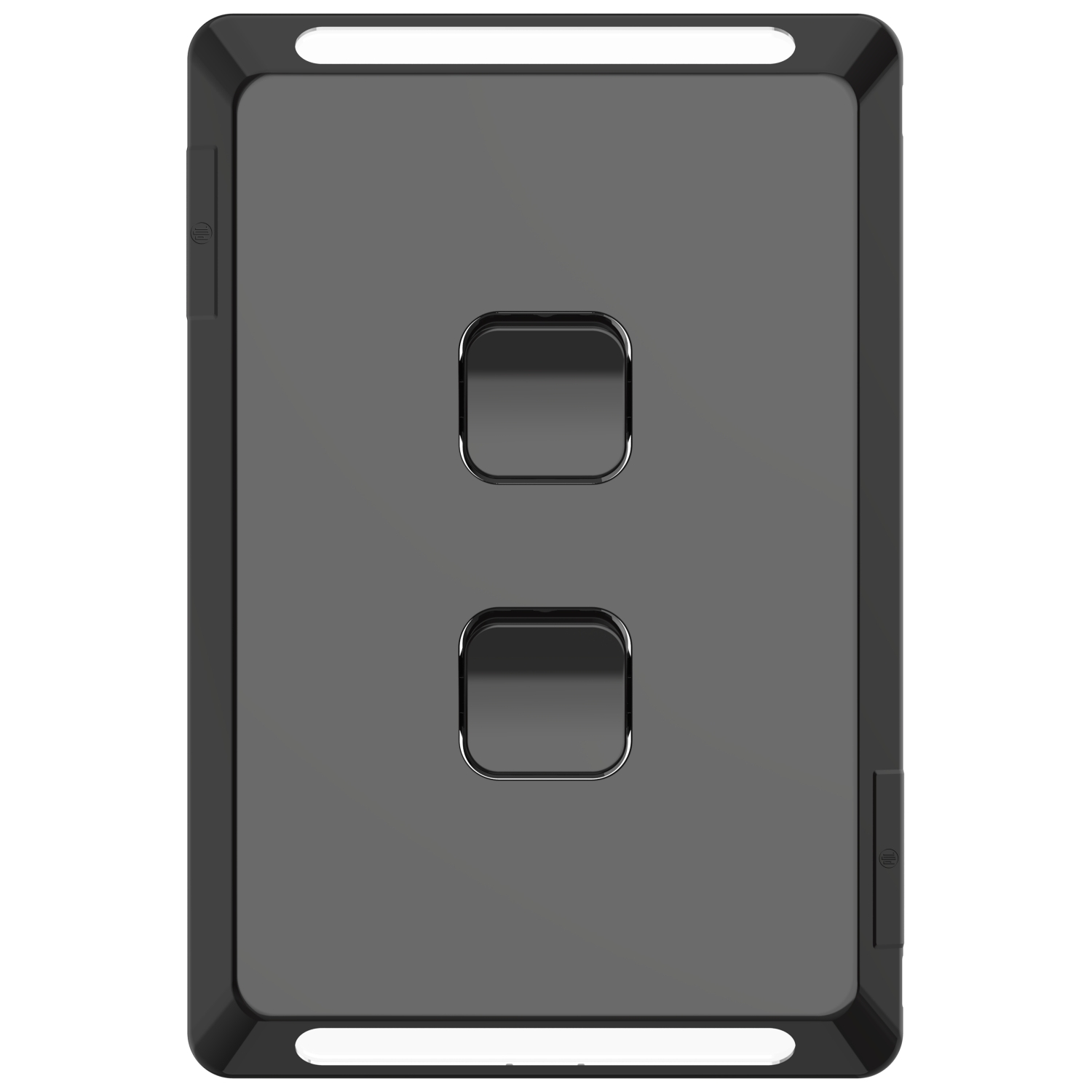 PDL Pro Series - Cover Plate Switch 20A 2-Gang - Black