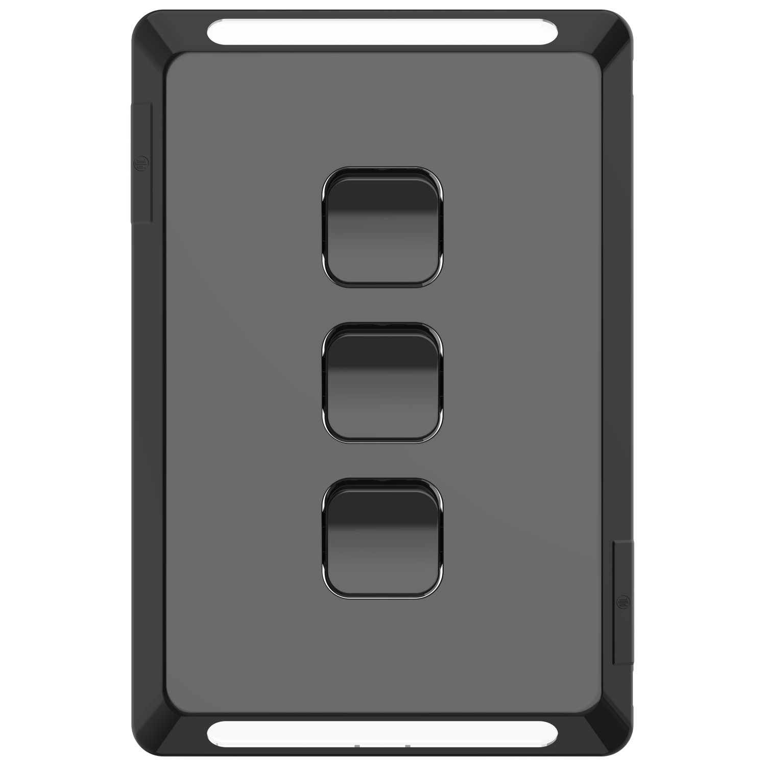 PDL Pro Series - Cover Plate Switch 20A 3-Gang - Black