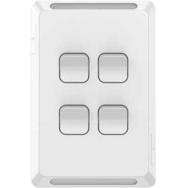 Pro Series, 4 Switches, Vertical, 1 Or 2 Way, 20A / 16AX