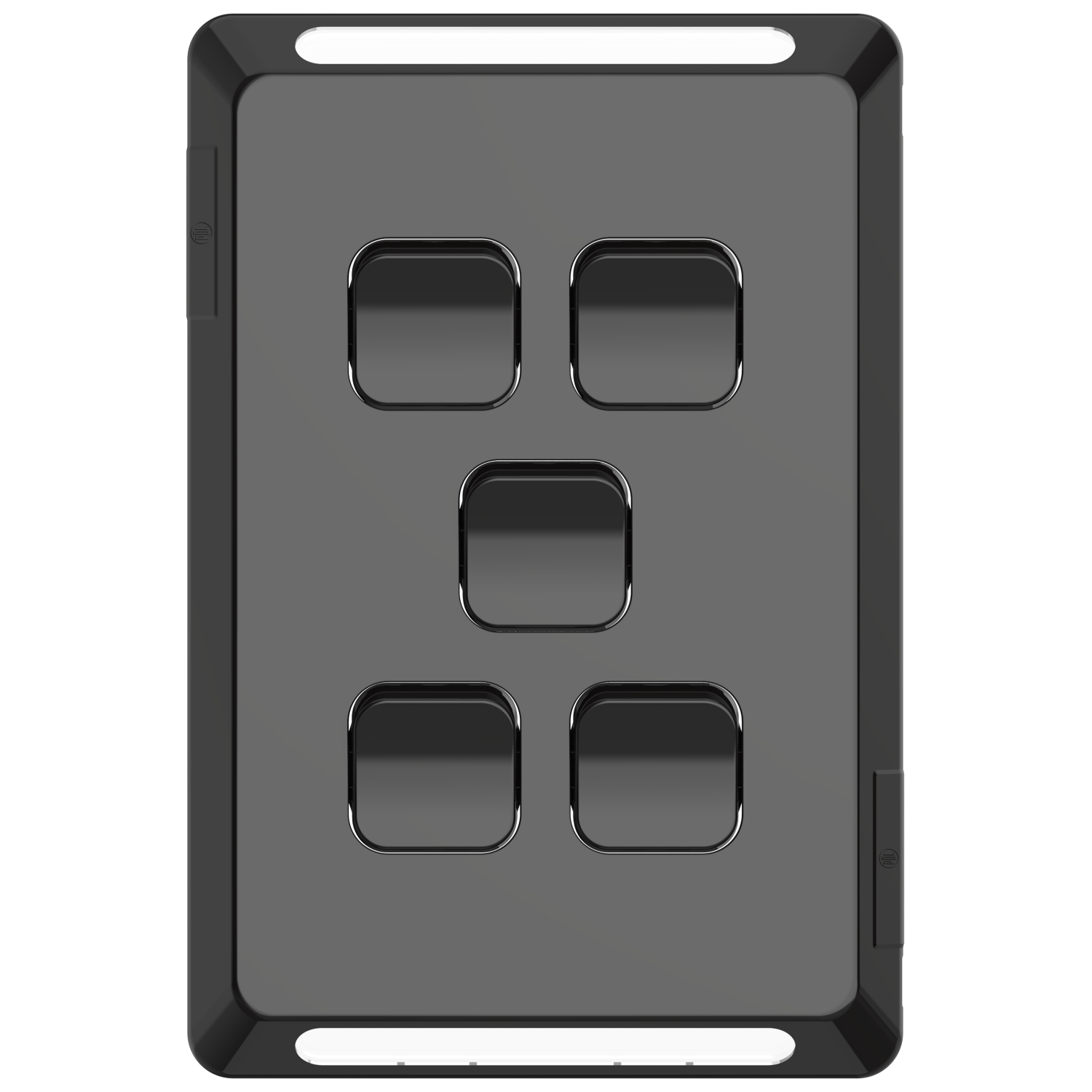 PDL Pro Series - Cover Plate Switch 20A 5-Gang - Black