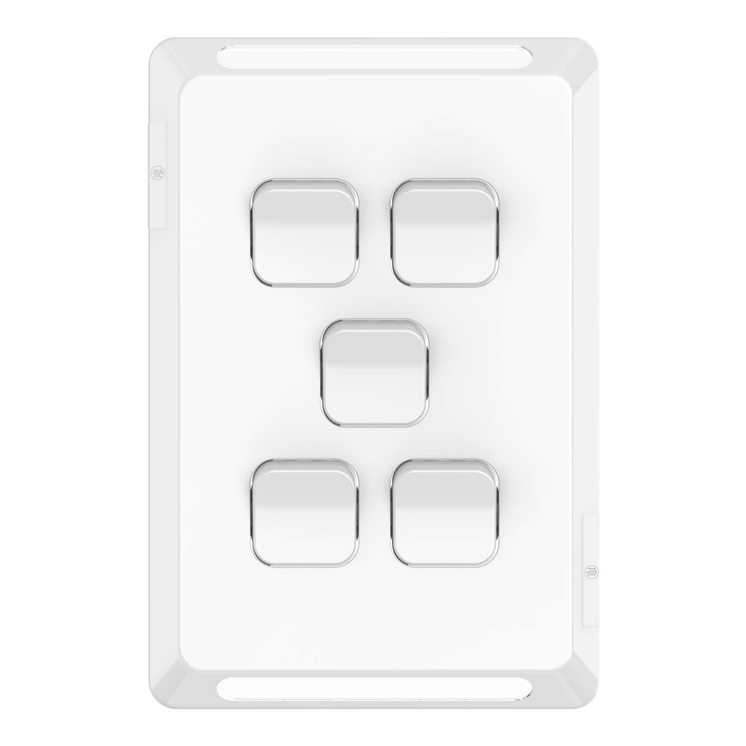 PDL Pro Series - Cover Plate Switch 20A 5-Gang - White