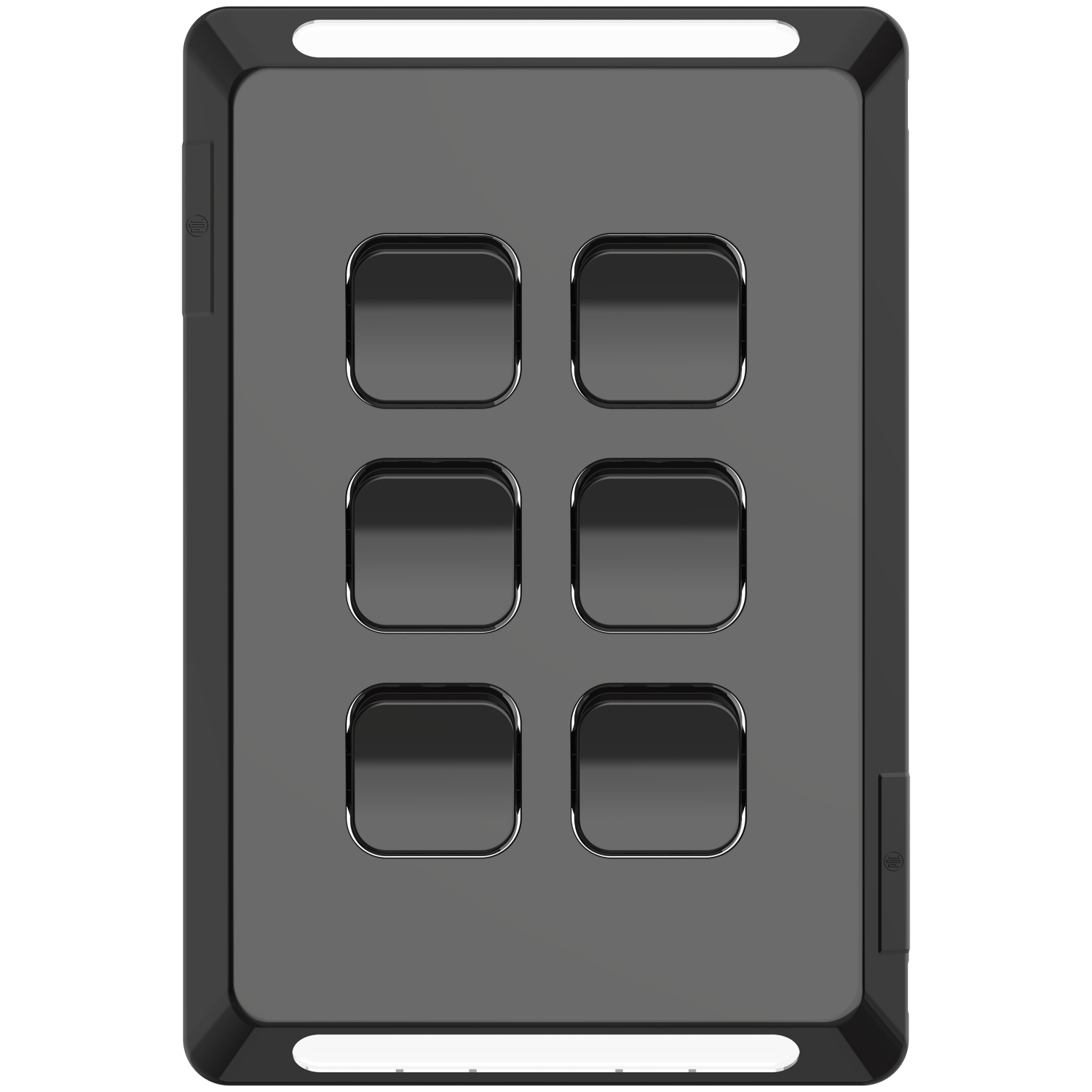 PDL Pro Series - Cover Plate Switch 20A 6-Gang - Black