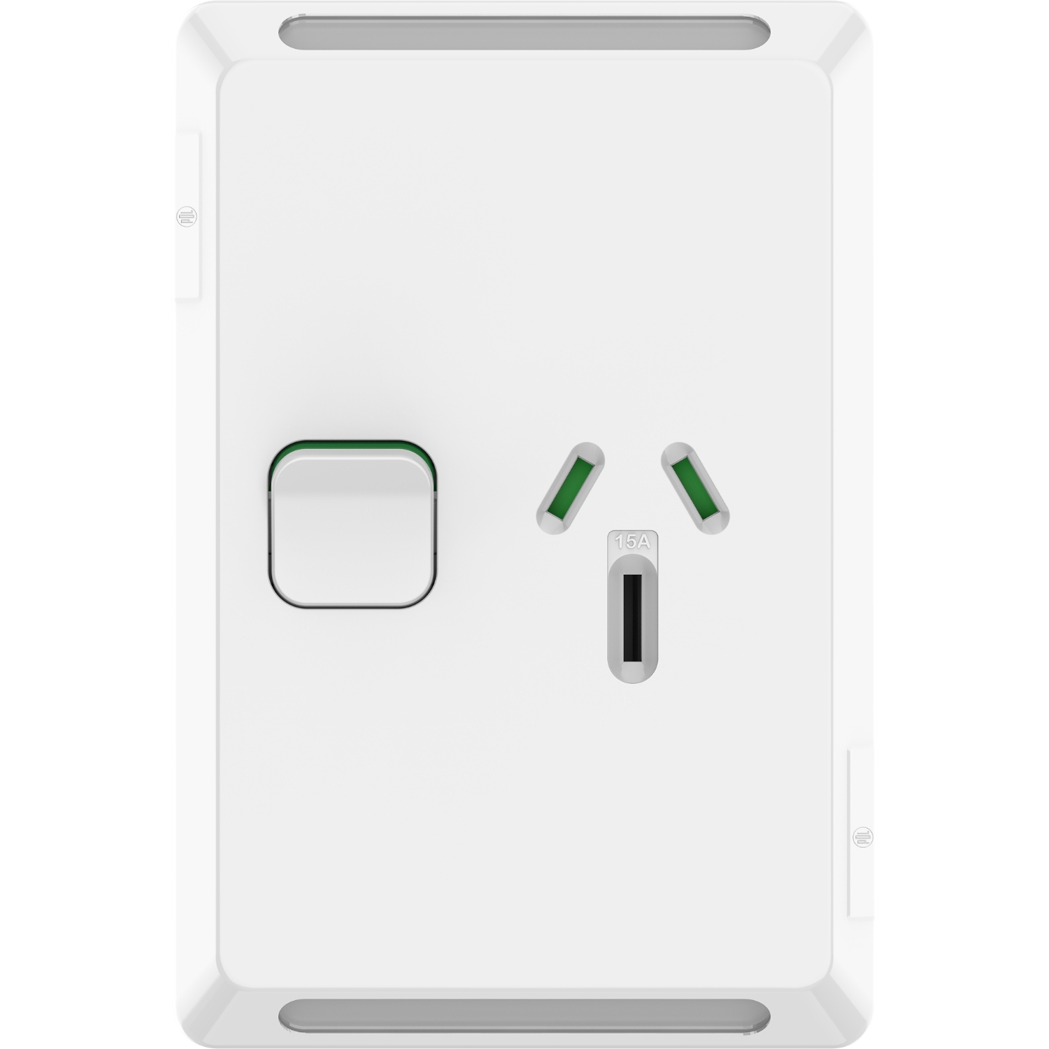PDL Pro Series - Switched Socket 15A Vertical - White
