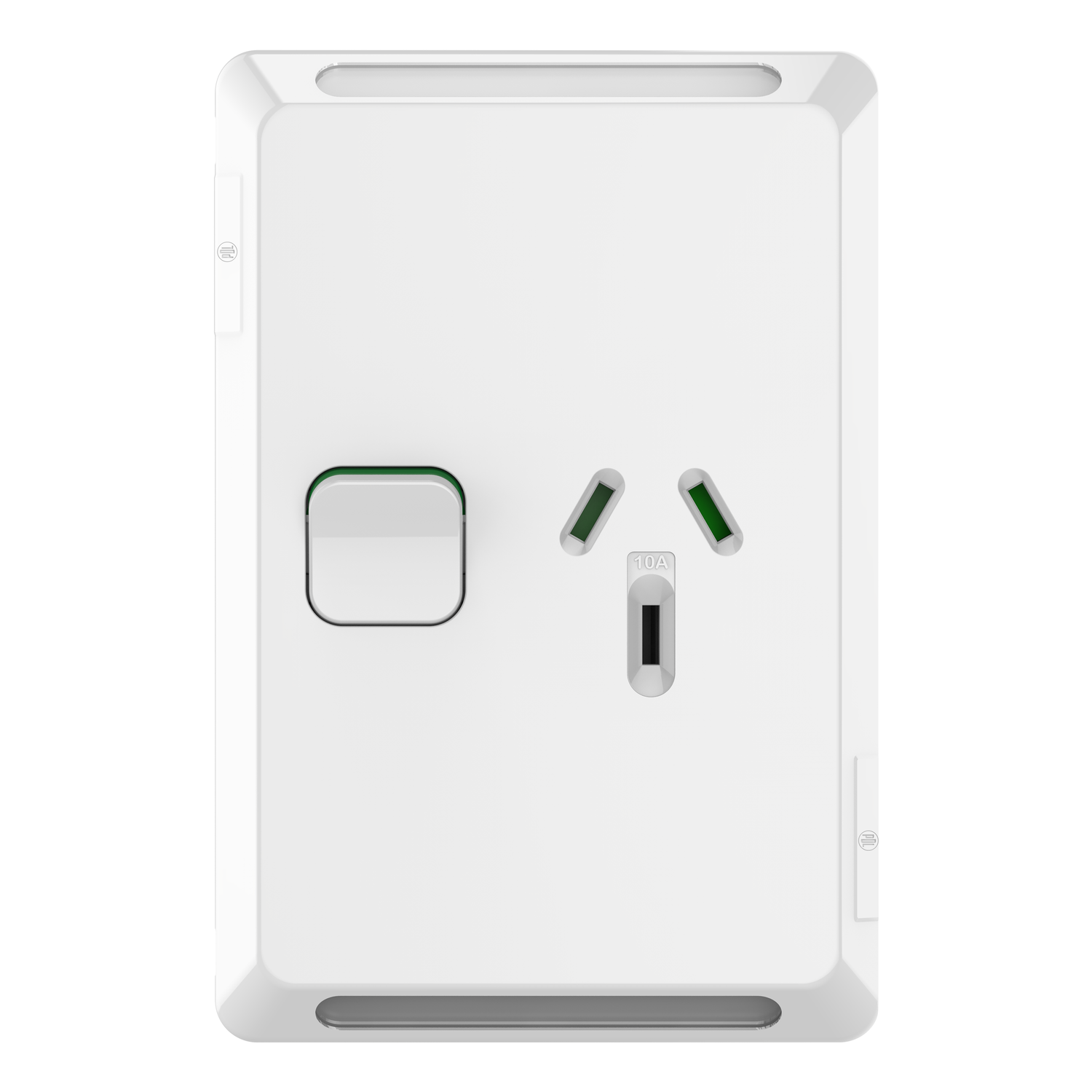 PDL Pro Series - Switched Socket 10A Vertical - White