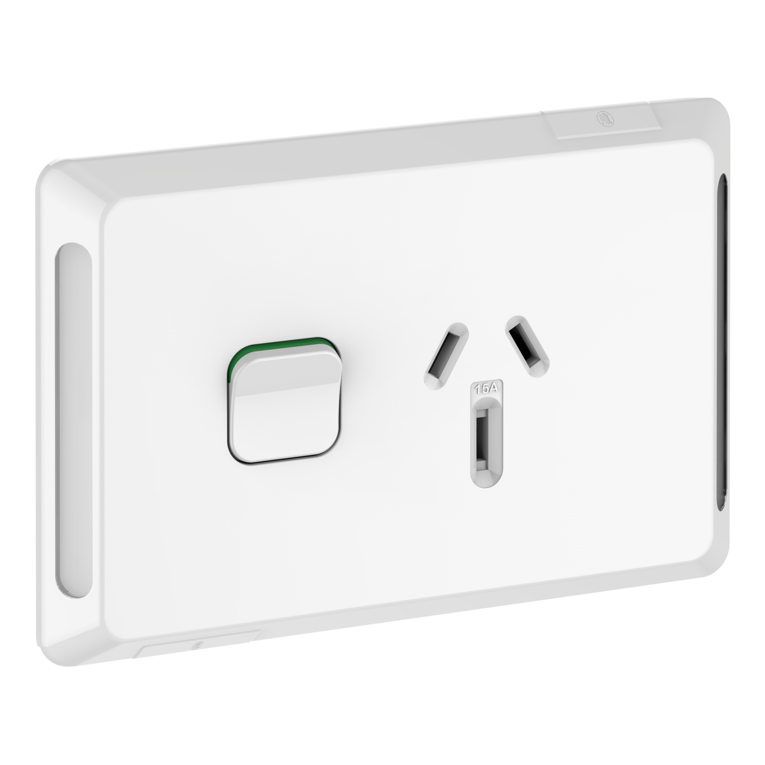PDL Pro Series - Switched Socket 15A Horizontal - White