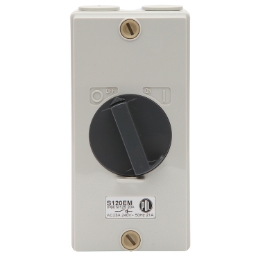 1-Way Enclosed Main Switch; 20A, 240VAC, 50 Hz, 1P