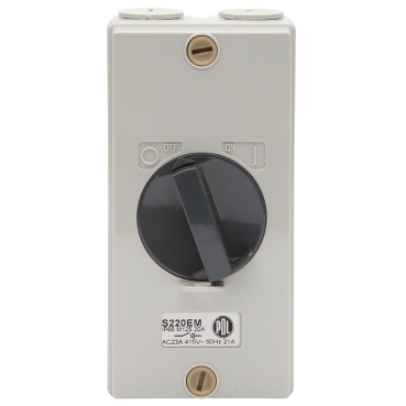 1-Way Enclosed Main Switch; 20A, 415VAC, 50 Hz, 2P