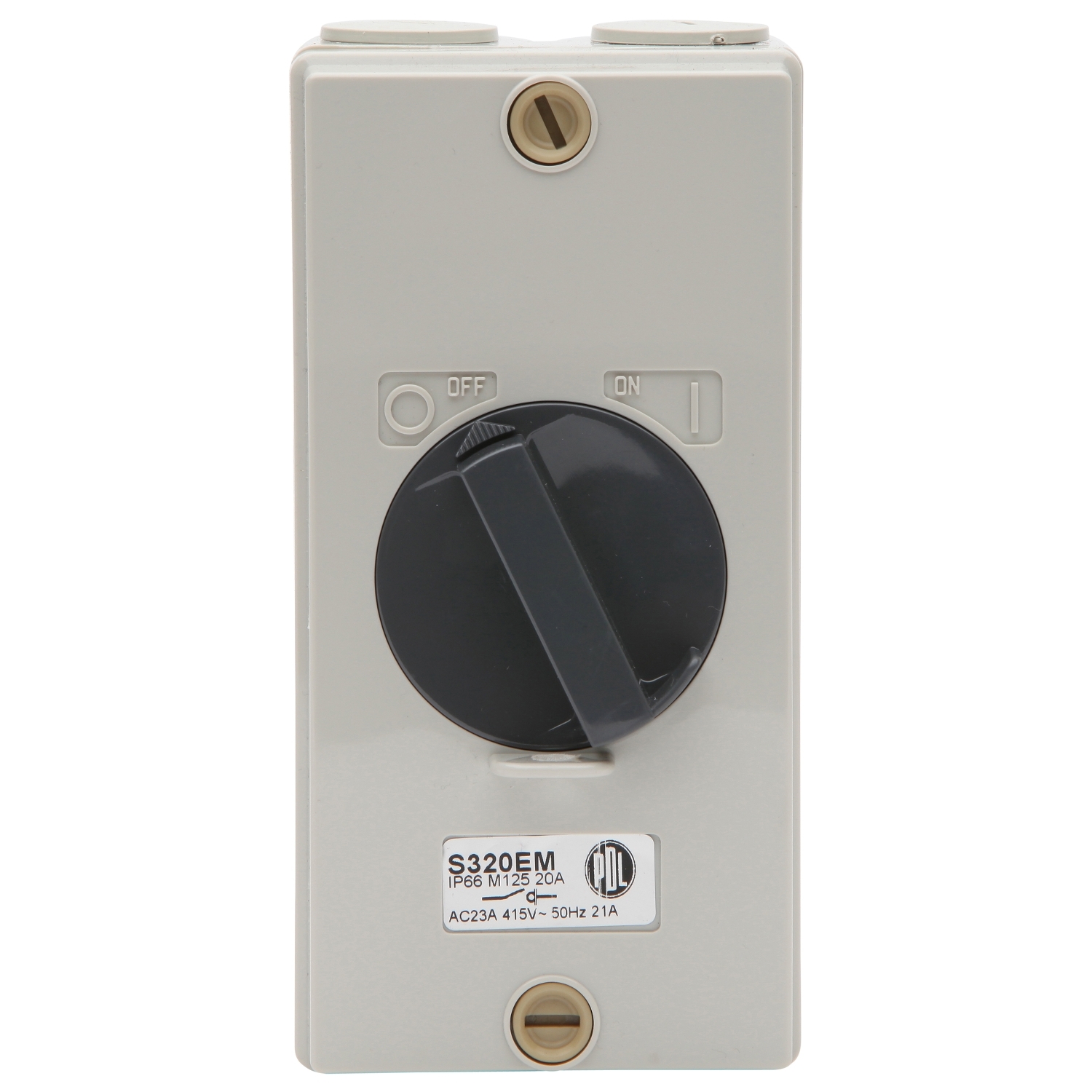 PDL S Series - Enclosed Main Switch 1-Way 20A 240V 3P IP66 - Grey
