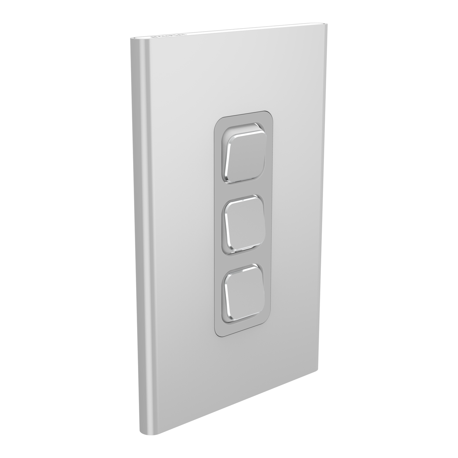 PDL Iconic Styl - Cover Plate Switch 3-Gang - Silver