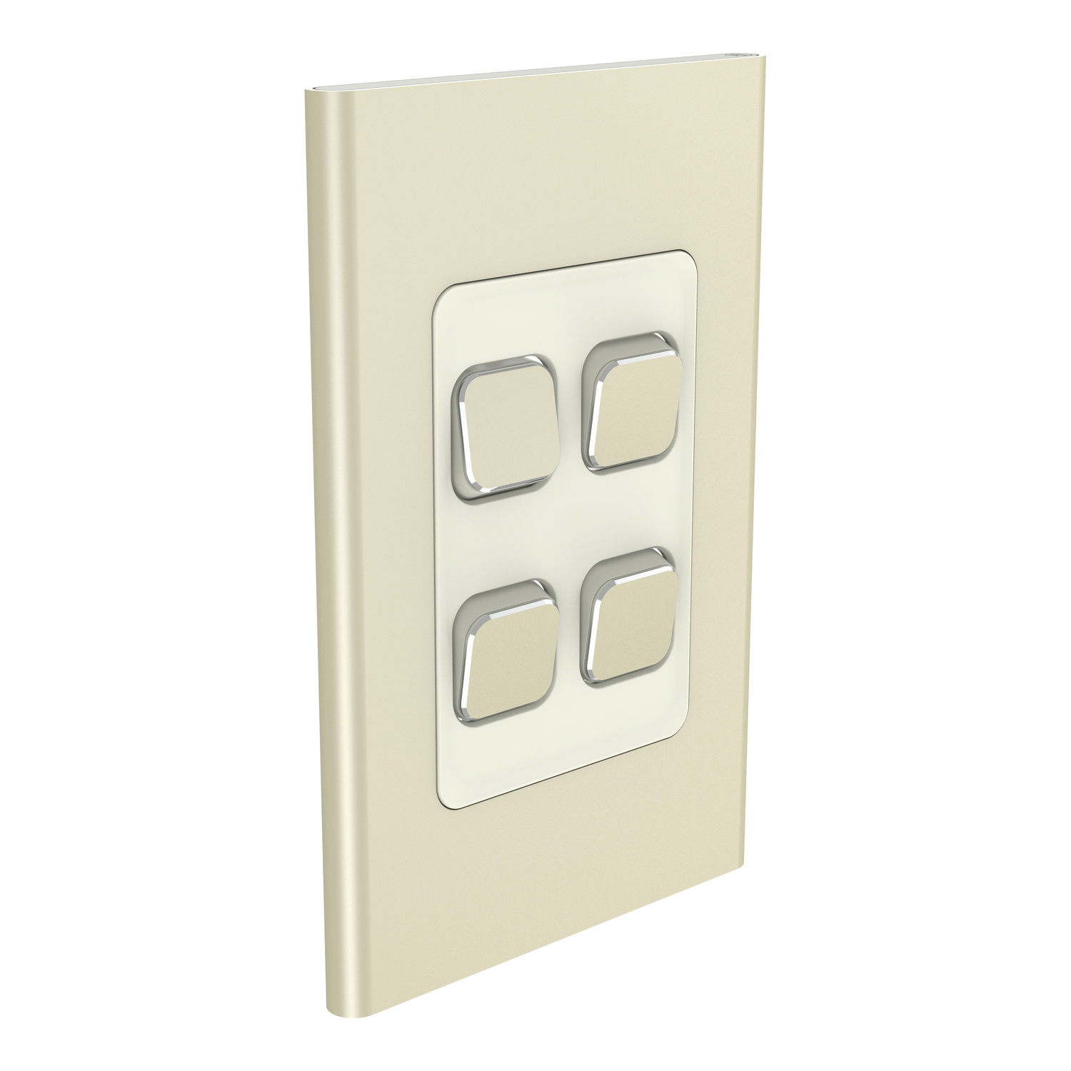 PDL Iconic Styl - Cover Plate Switch 4-Gang - Crowne