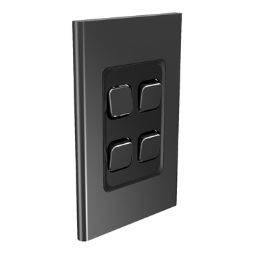PDL Iconic Styl Switch Plate Skin, Vertical/Horizontal, 4 Gang 