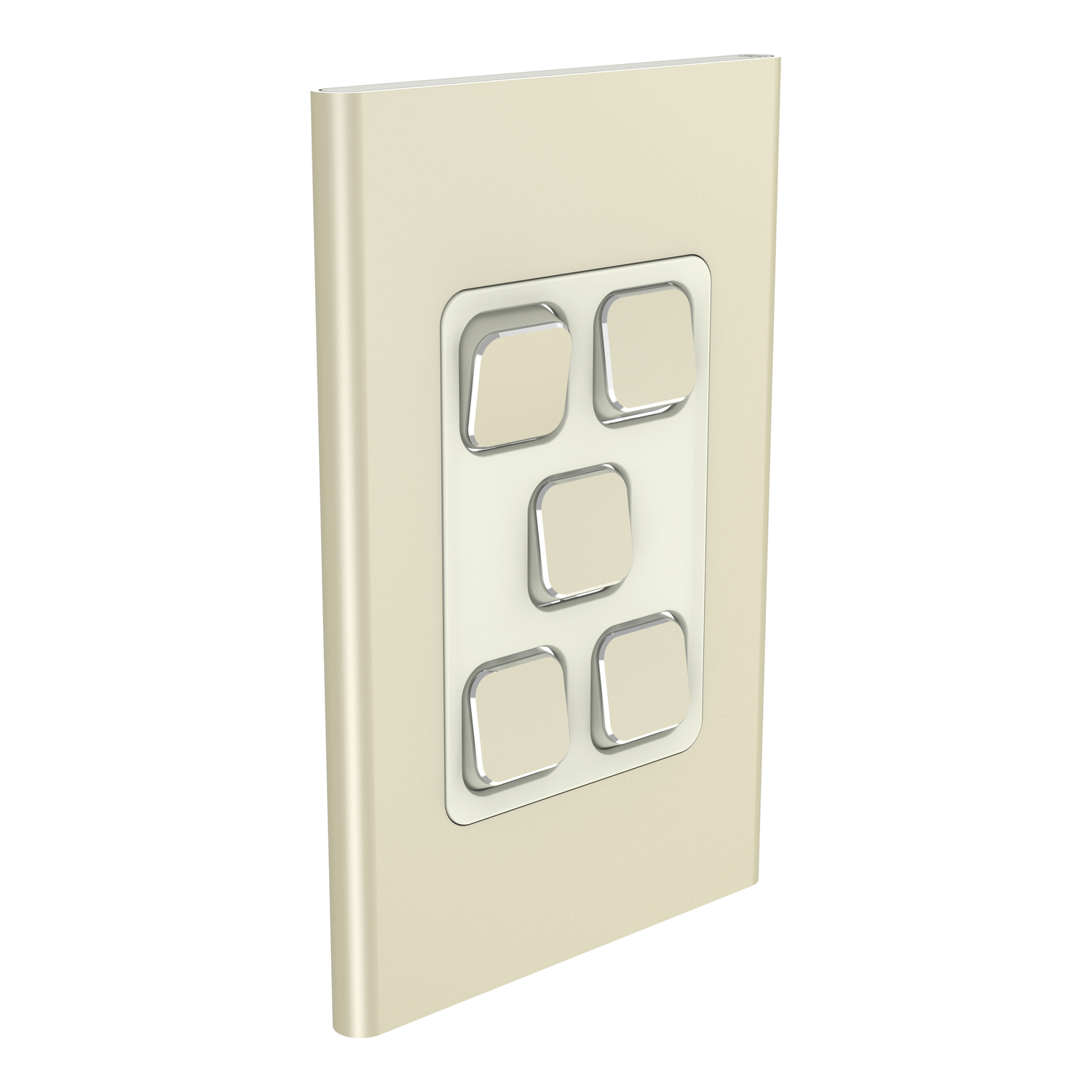 PDL Iconic Styl - Cover Plate Switch 5-Gang - Crowne
