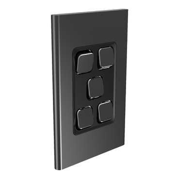 PDL Iconic Styl Switch Plate Skin, Vertical/Horizontal, 5 Gang 