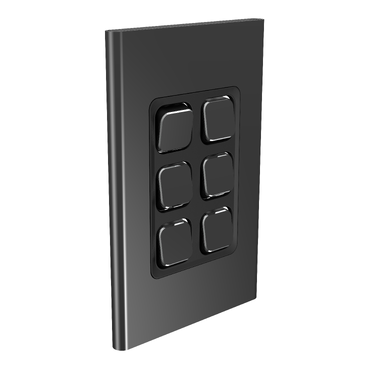 PDL Iconic Styl Switch Plate Skin, Vertical/Horizontal, 6 Gang 