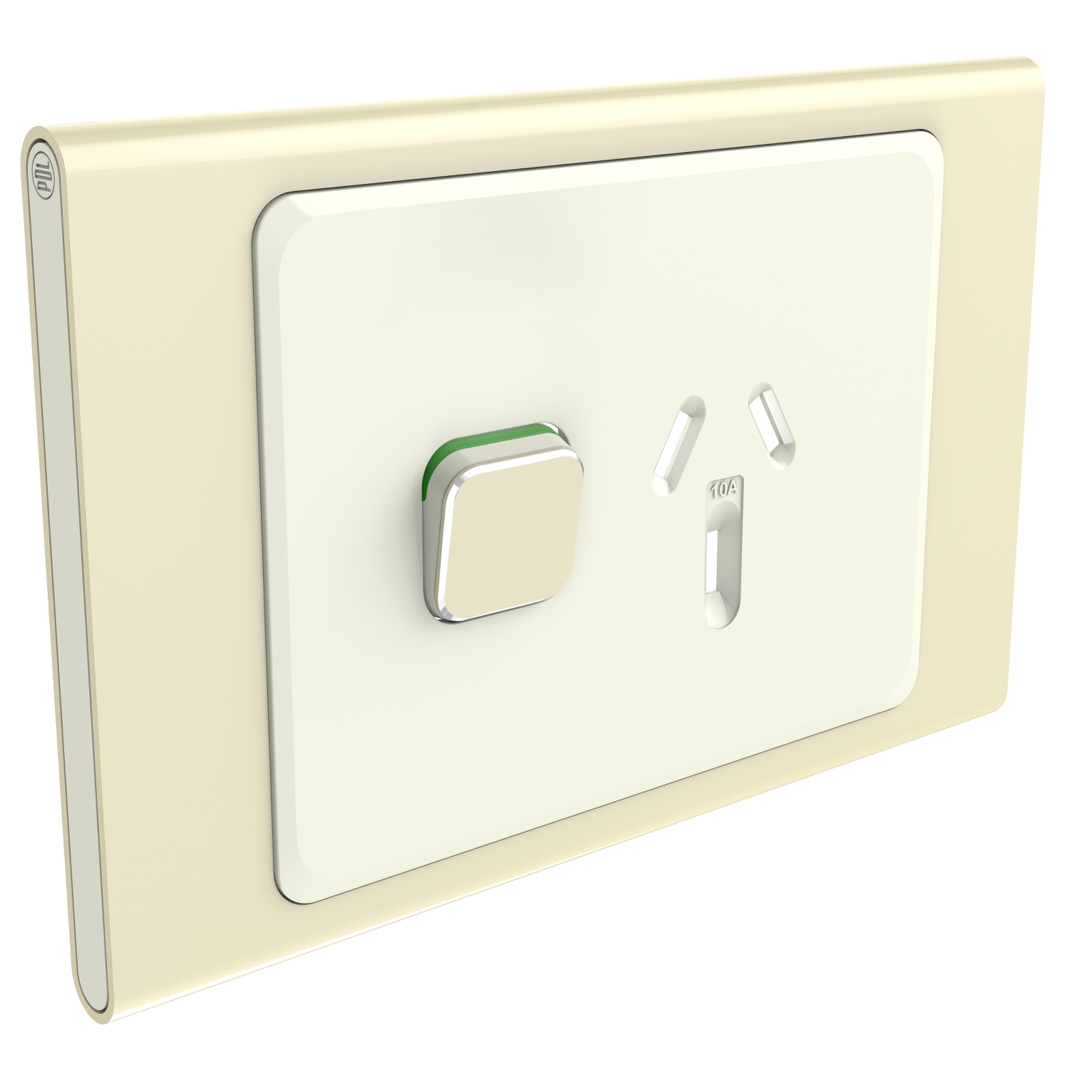 PDL Iconic Styl - Cover Plate Switched Socket Horizontal - Crowne
