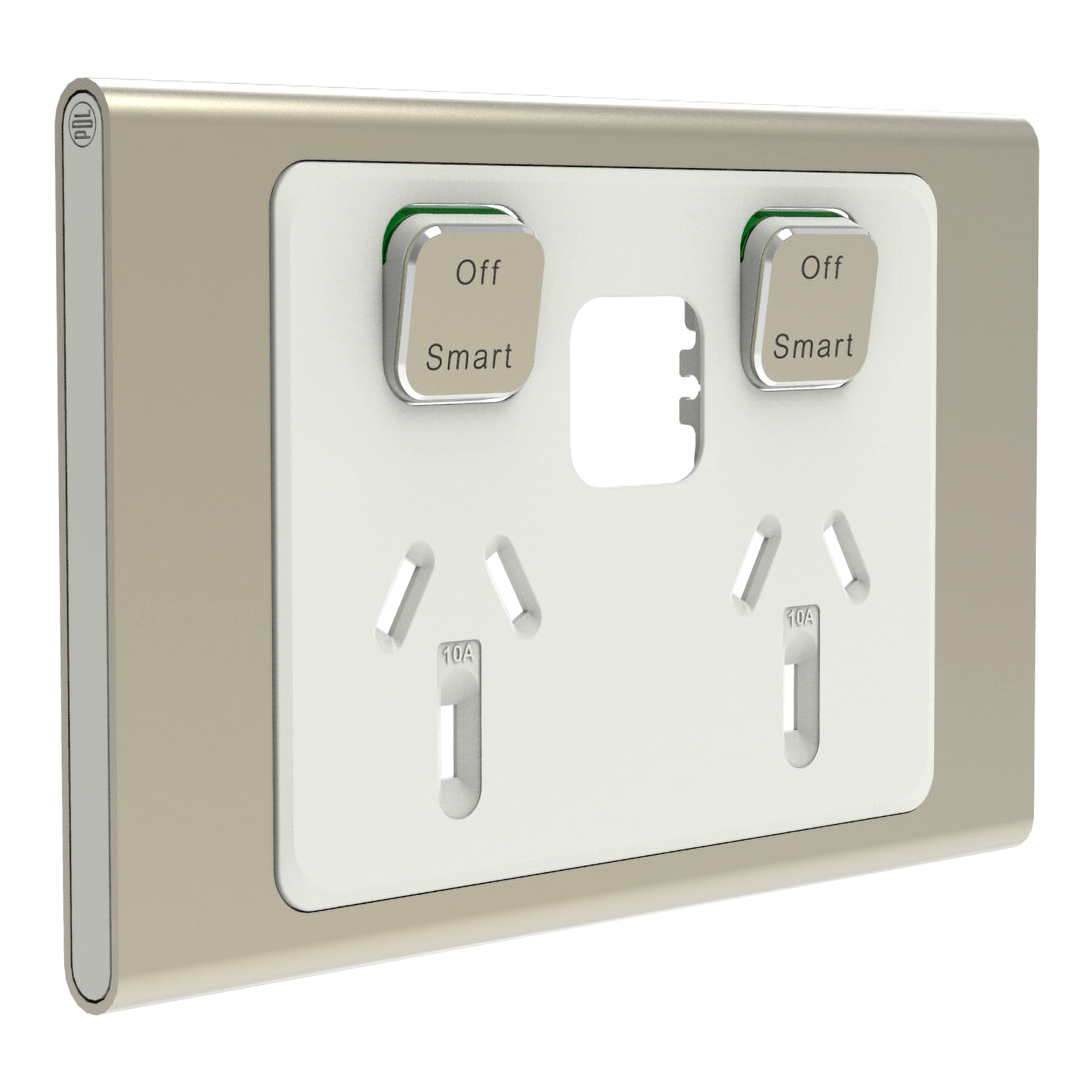 PDL Iconic Styl - Cover Plate Connected Double Socket - Crowne