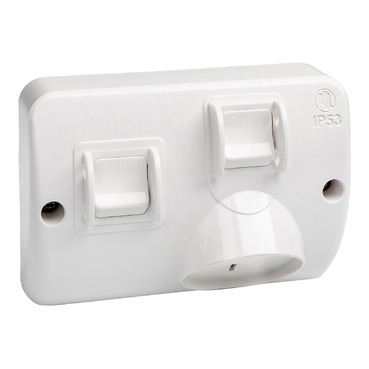 WP Series, Socket Outlet + Switch, Grey