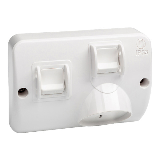 Socket Outlet With Extra Switch, 1 Gang