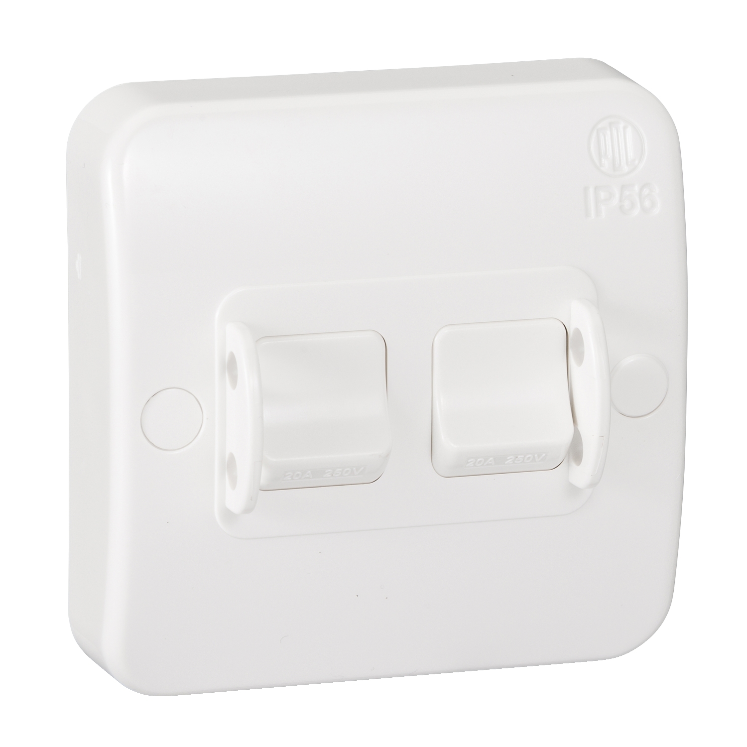 Surface Switch Weatherprotected, 2 Gang, 20A, 230/240V