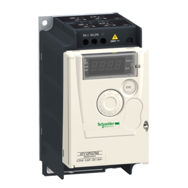 Altivar ATV12 frekvenciaváltó, 0,37kW, 1f, 230VAC, Modbus RTU, IP20, hűtőborda nélkül ATV12P037M2