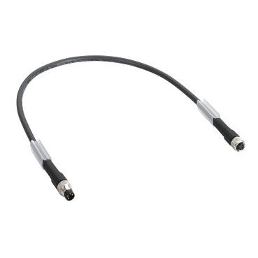 Modicon TM7 kiegészítő, teljesítmény kábel, Daisy Chain, egyenes, M8-4p, papa - mama, 15m TCSXCNDMDF15V
