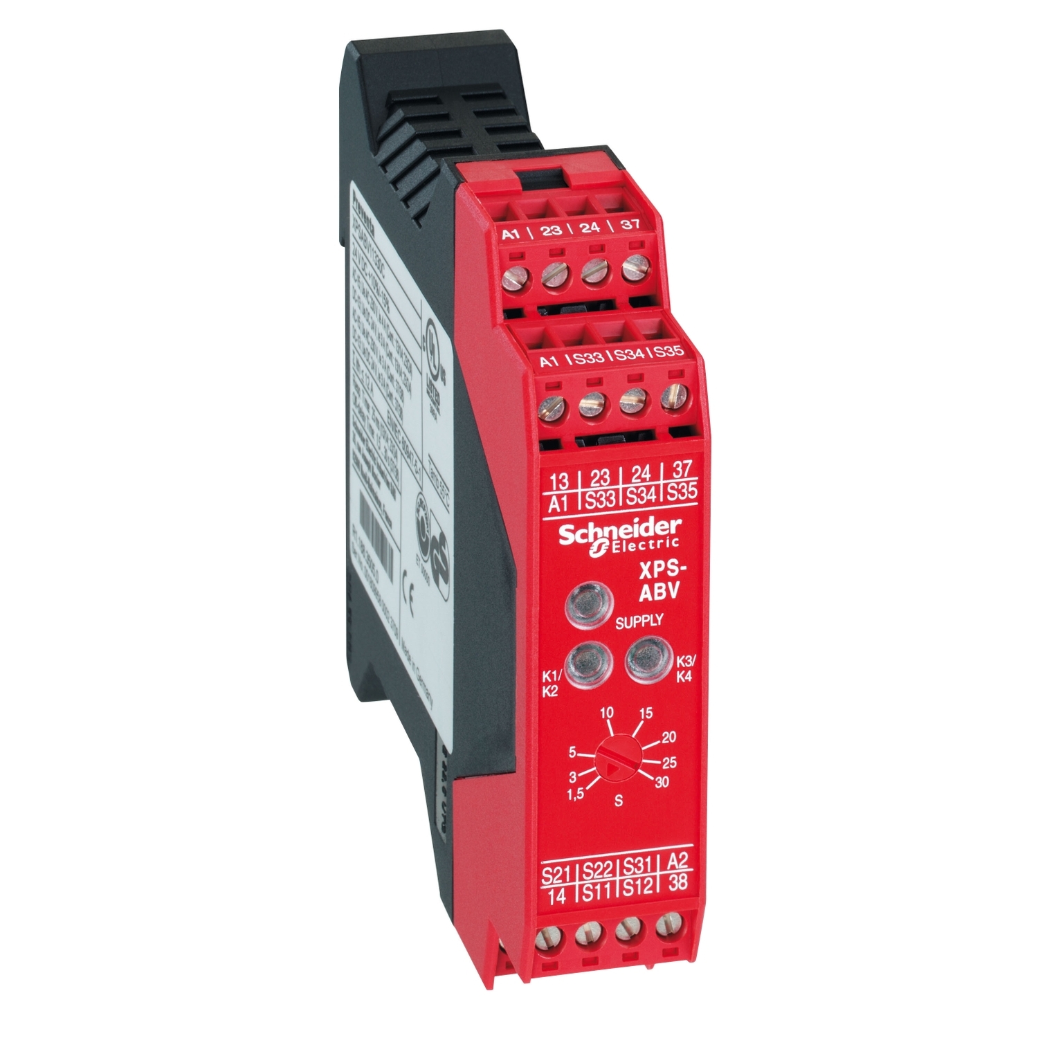 module XPSABV - stop and switch monitoring - 24 V AC/DC