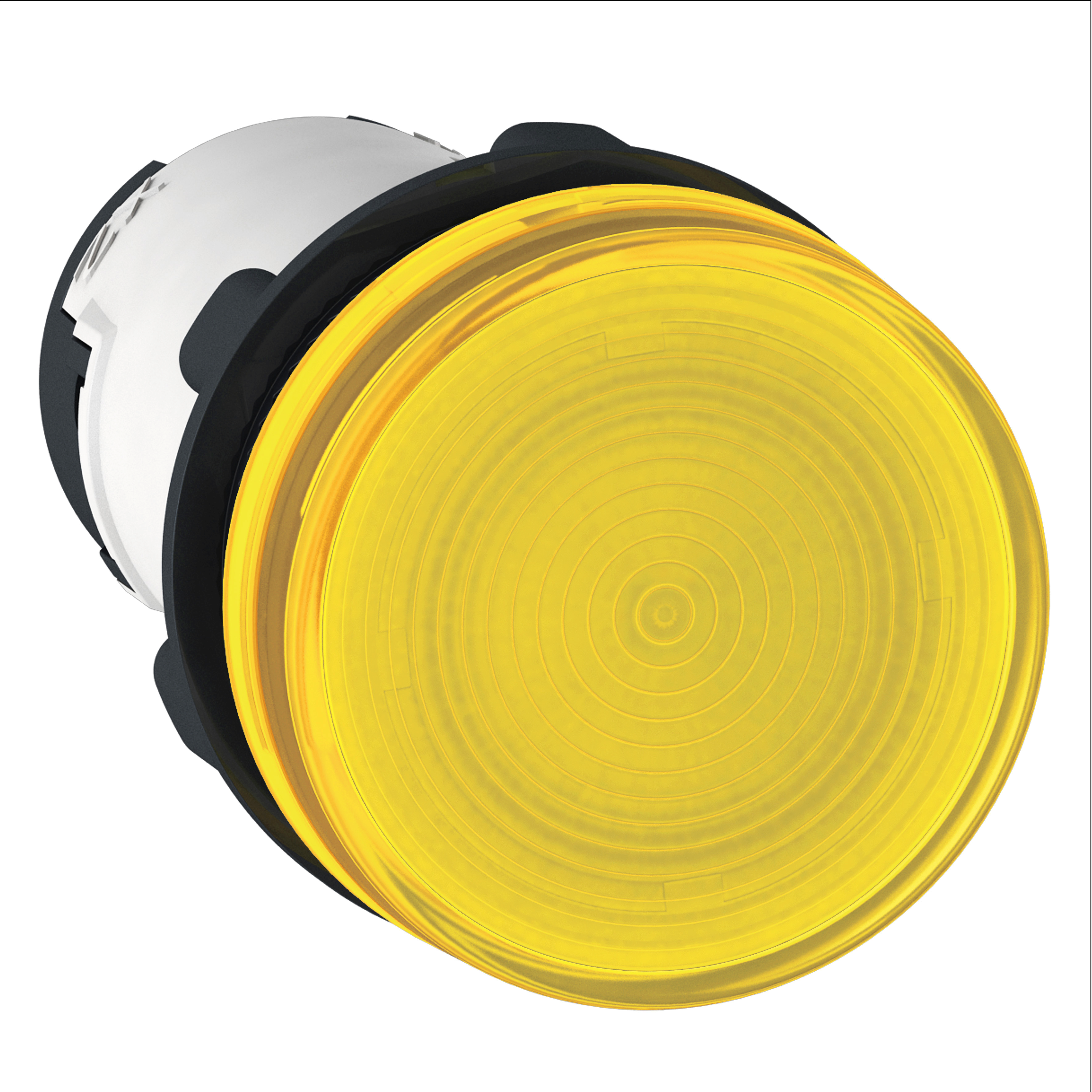 Piloto luminoso plástico monolítico Amarillo sin lámpara