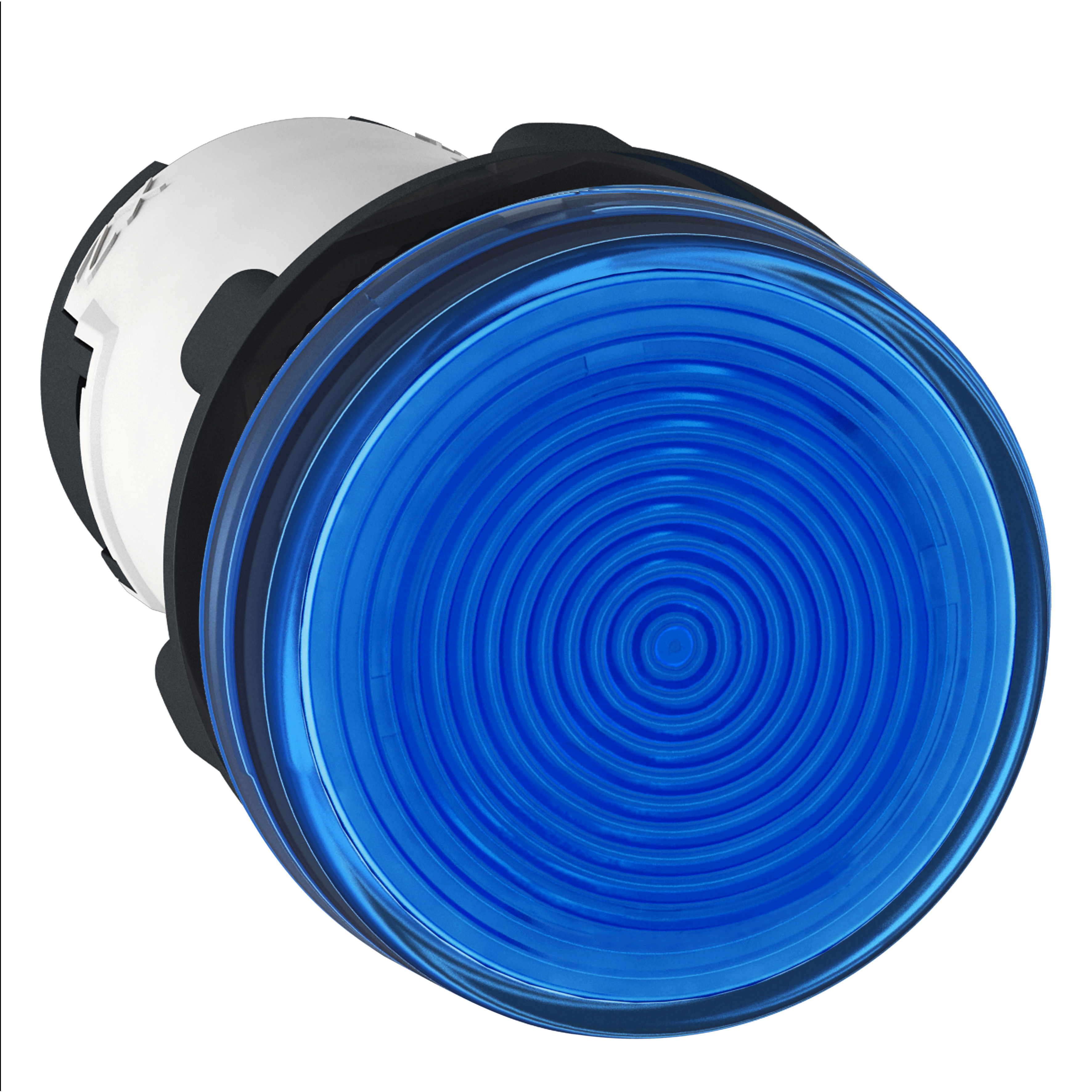 Monolithic pilot light, Harmony XB7, plastic, blue, 22mm, integral LED, 230...240V AC