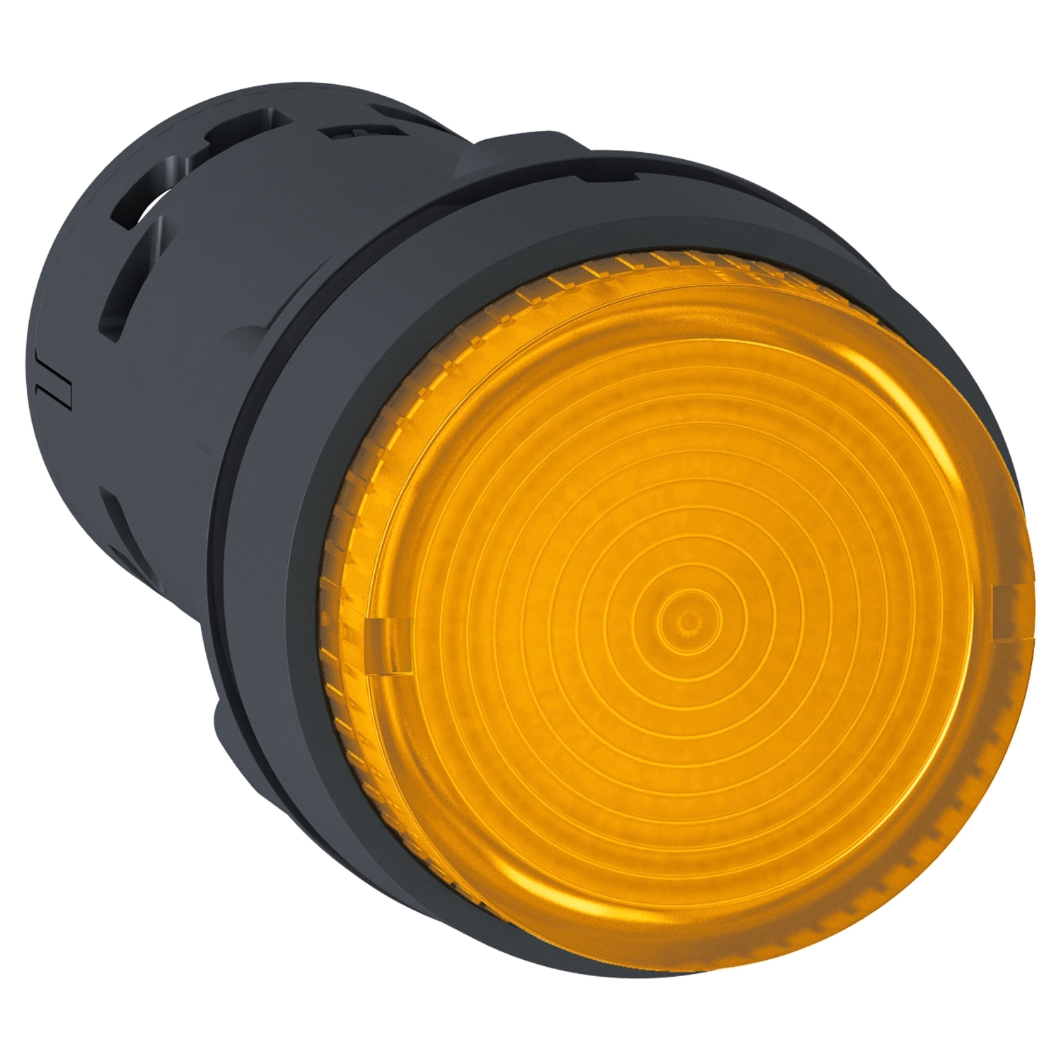 XB7NW35B1 Harmony XB7, Monolithic illuminated push button, plastic, orange, Ø22, integral LED, spring return, 24 V AC/DC, 1 NO