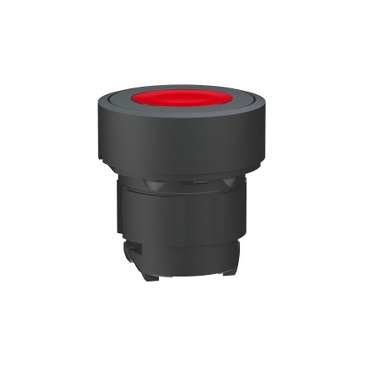 Push bouton flush SPS ZB5 with red cap.