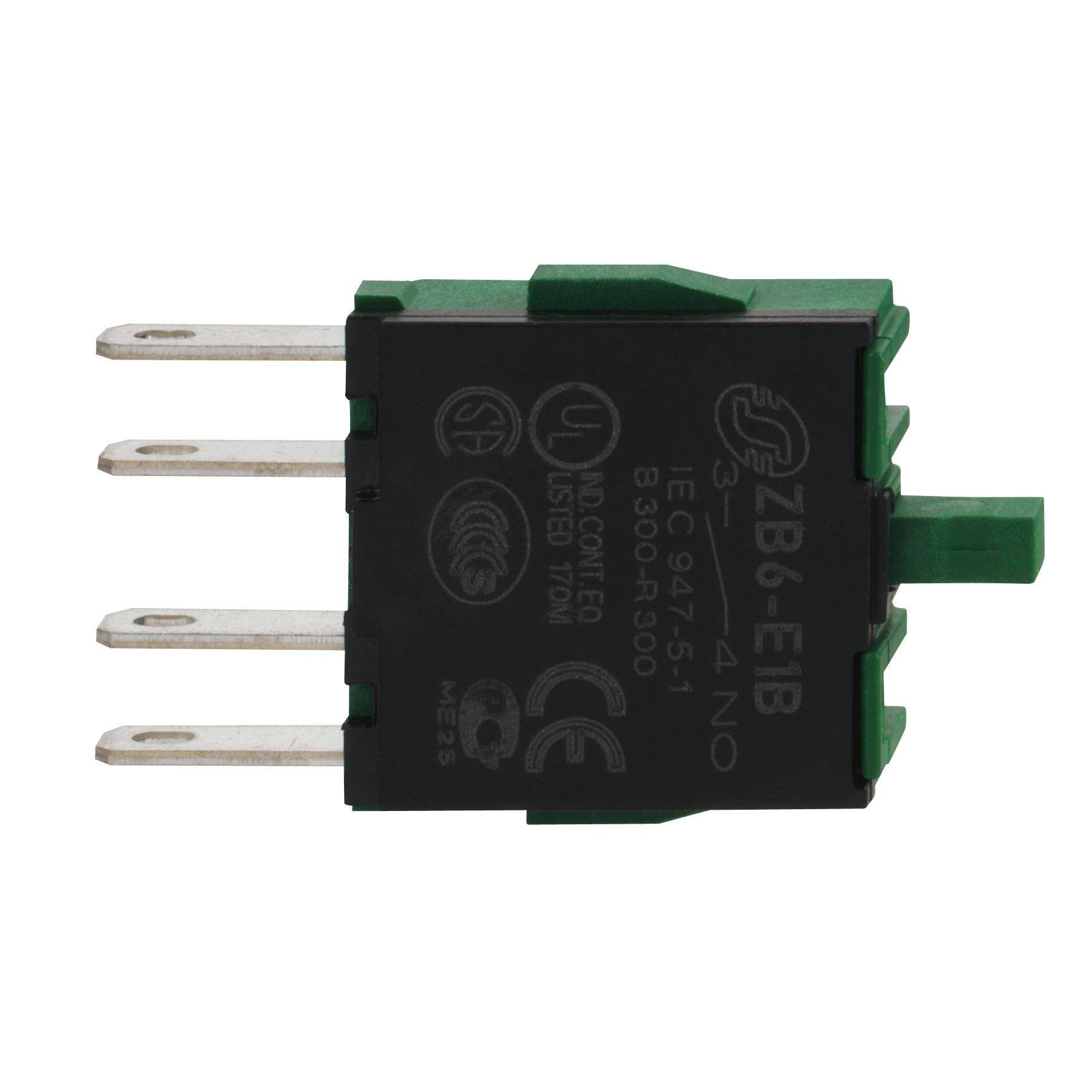 ZB6E1B - single contact block for head Ø16 1NO faston connector