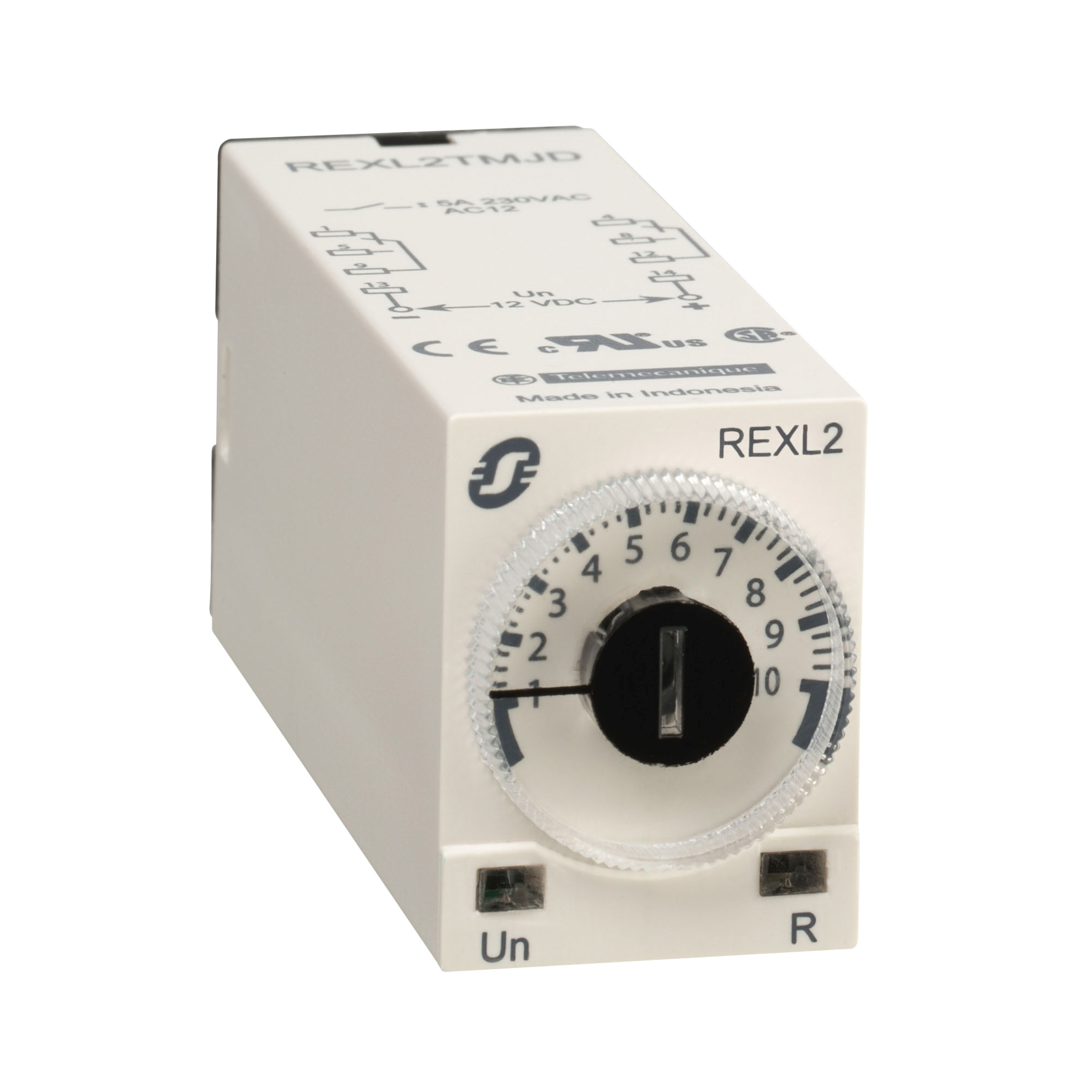 REXL2TMP7 vremenski relej kašnjenje po uključenju - 0.1 s..100 h - 230 V AC - 2 OC