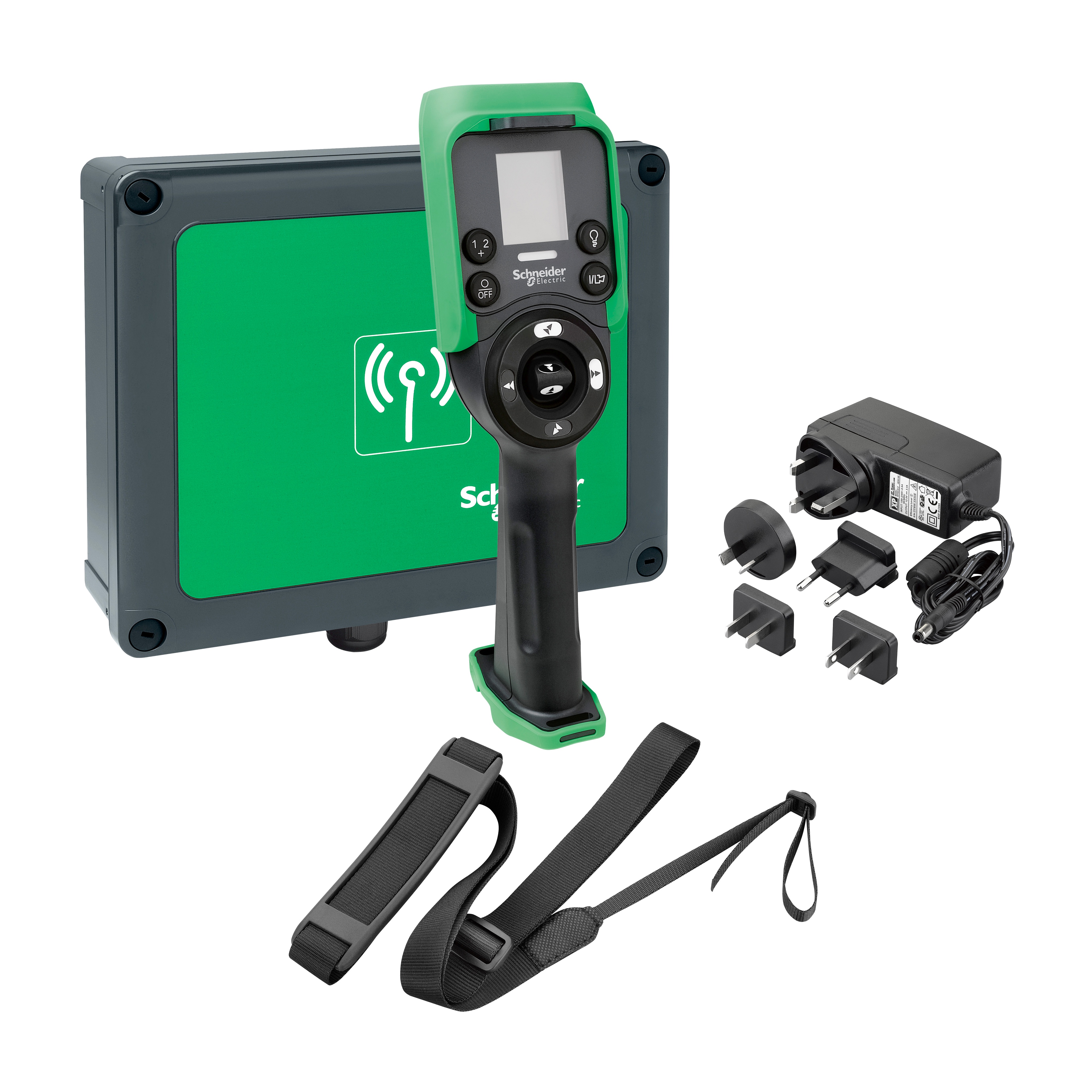 system with charger, Harmony eXLhoist, standard, shoulder belt, cable USB/RJ45 and config software
