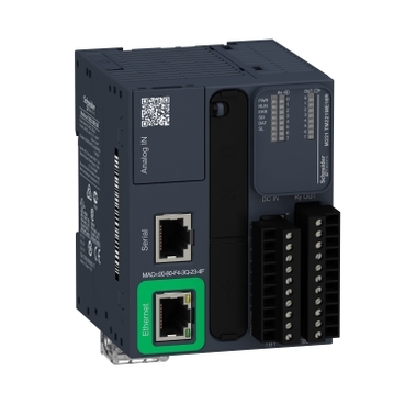 Modicon M221 gépvezérlő PLC, 16 I/O, relé kimenet, RS232/RS485, Ethernet Modbus TCP/IP, 24 VDC, köny