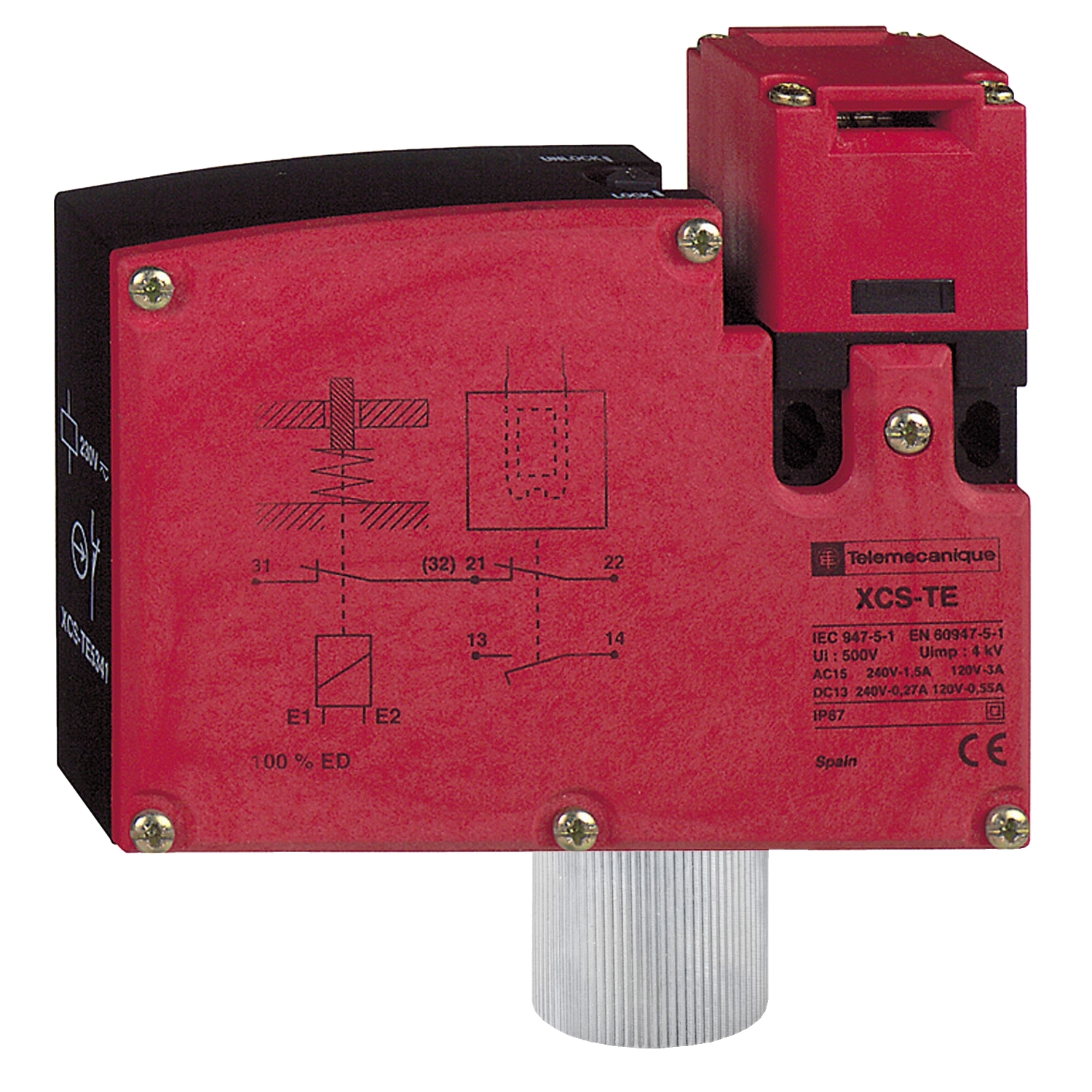 plastic safety switch XCSTE - 2NC - slow break - 1 entry tapped 1/2 ...