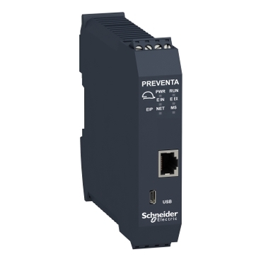 Preventa XPS MCM biztonsági vezérlő, kommunikációs modul, Ethernet IP, 1xRJ45, csavaros