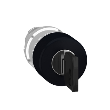 Harmony fém nyomógomb fej, Ø22mm Ø30mm gombafejű, 455 kulccsal kioldó, fekete - ZB4BS72
