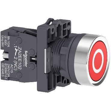 Harmony Easy Series  Ø22 Nyomógomb, visszatérő, O jelölt, piros, 1NO XA2EA4322 termékfotó