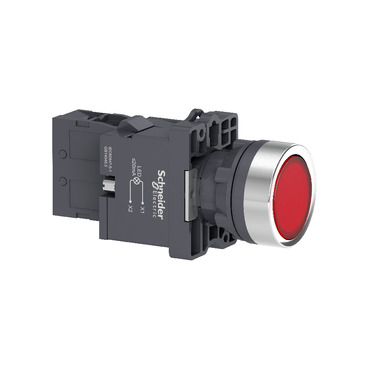 Harmony Easy Series Ø22mm Világító nyomógomb, piros, 220…230V AC, 1NO - XA2EW34M1