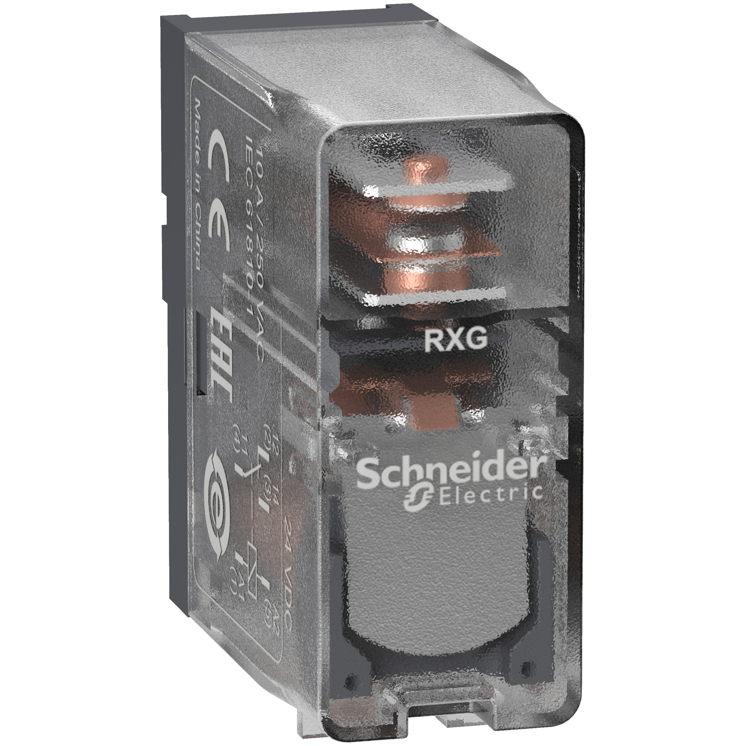 interface plug in relay, Harmony Electromechanical Relays, 10A, 1CO, clear cover, 24V DC