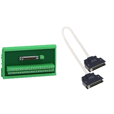 LXM28 IO terminal block module with connection cable 0.5m for CN1 I/O interface VW3M1C13